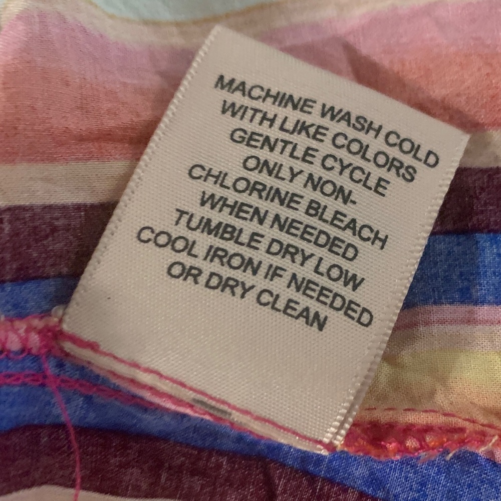 Philosophy Rainbow Striped Maxi shirt Dress size 10 - Picture 6 of 7